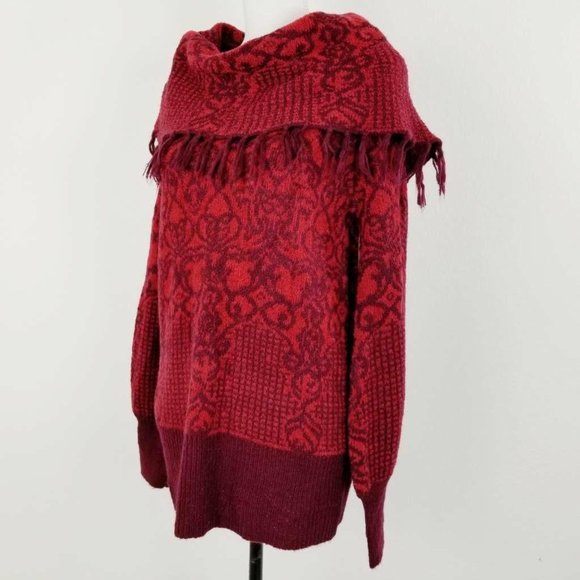 Knox Rose Pullover Red Damask Sweater XL - Picture 9 of 9